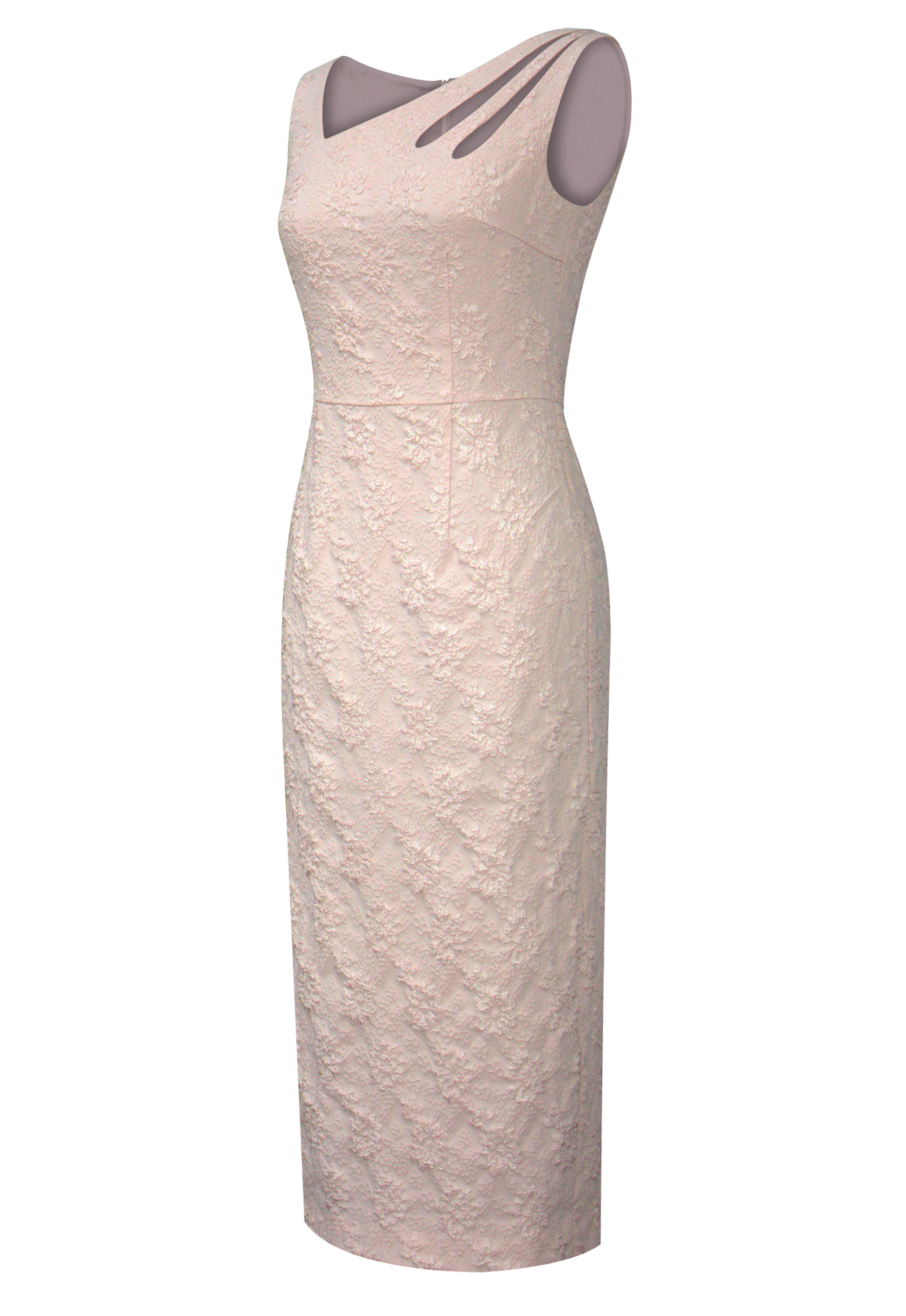 Embossed Jacquard Cut-out Dress