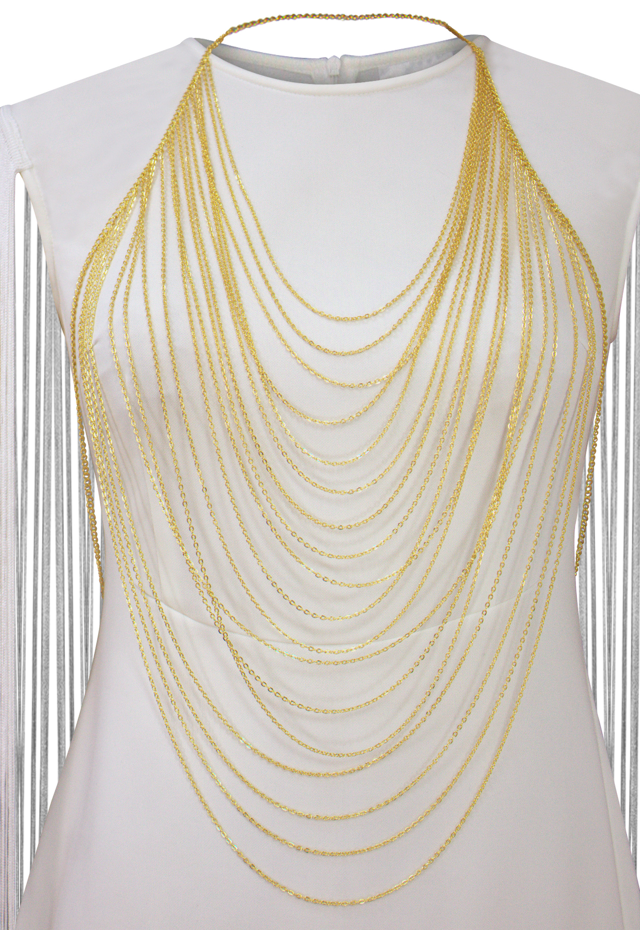 Fringe Metal Chain Dress