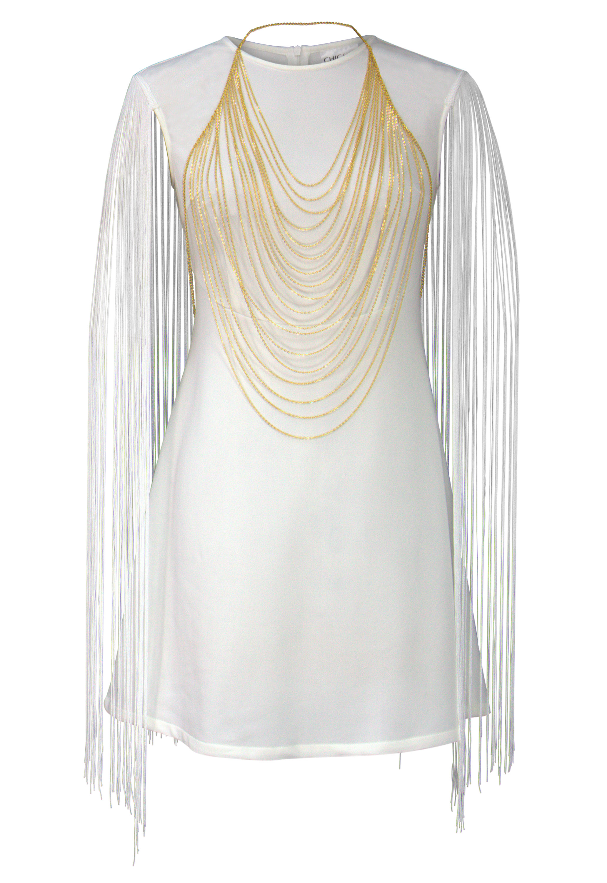 Fringe Metal Chain Dress