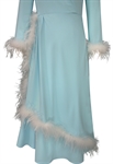 Feather-Trim Asymmetric Dress