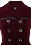 Velvet Trims Trench Jacket