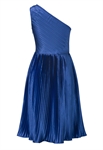 One-Shoulder Pleats Dress