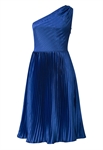 One-Shoulder Pleats Dress