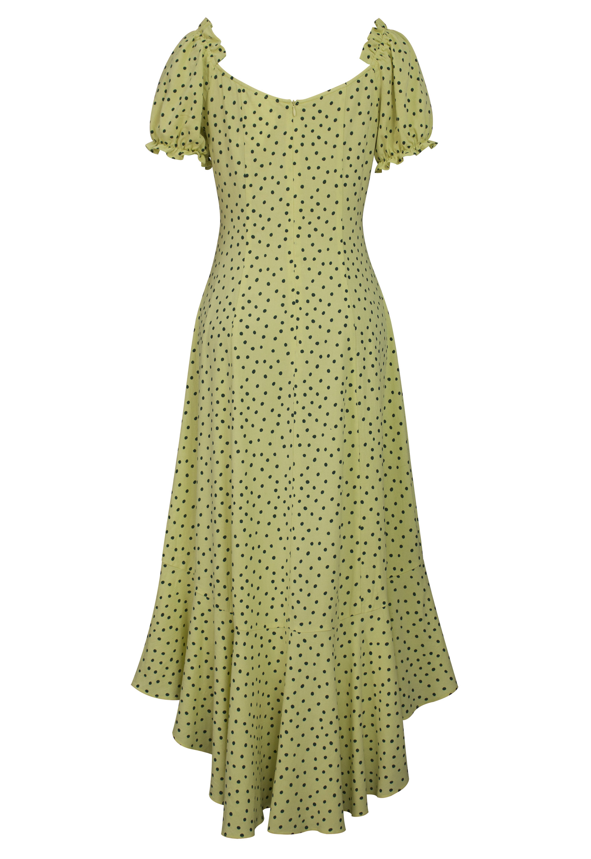 Linen Polka-dot Twist Dress