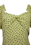 Linen Polka-dot Twist Dress