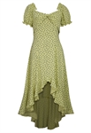 Linen Polka-dot Twist Dress