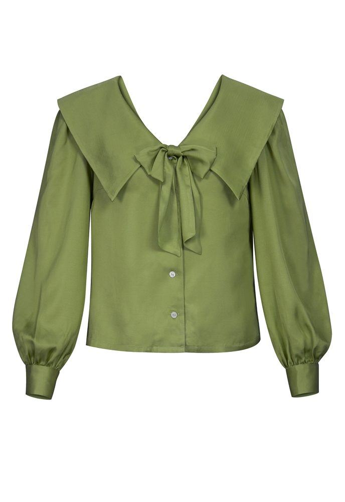 Viscose Bow Shirt