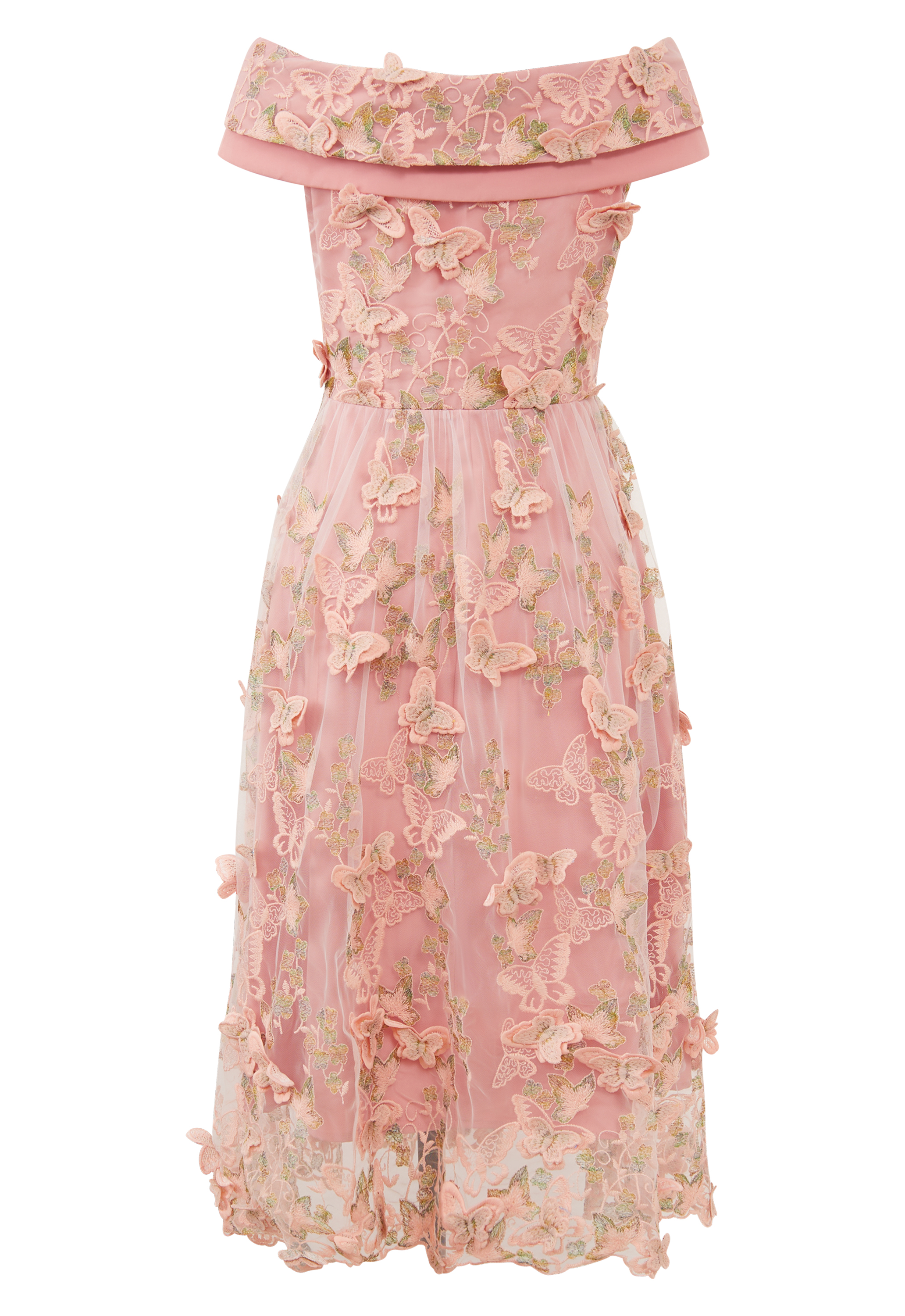 3D Embroidery Layered Dress