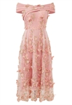 3D Embroidery Layered Dress