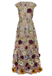 3D Floral Applique Maxi Dress