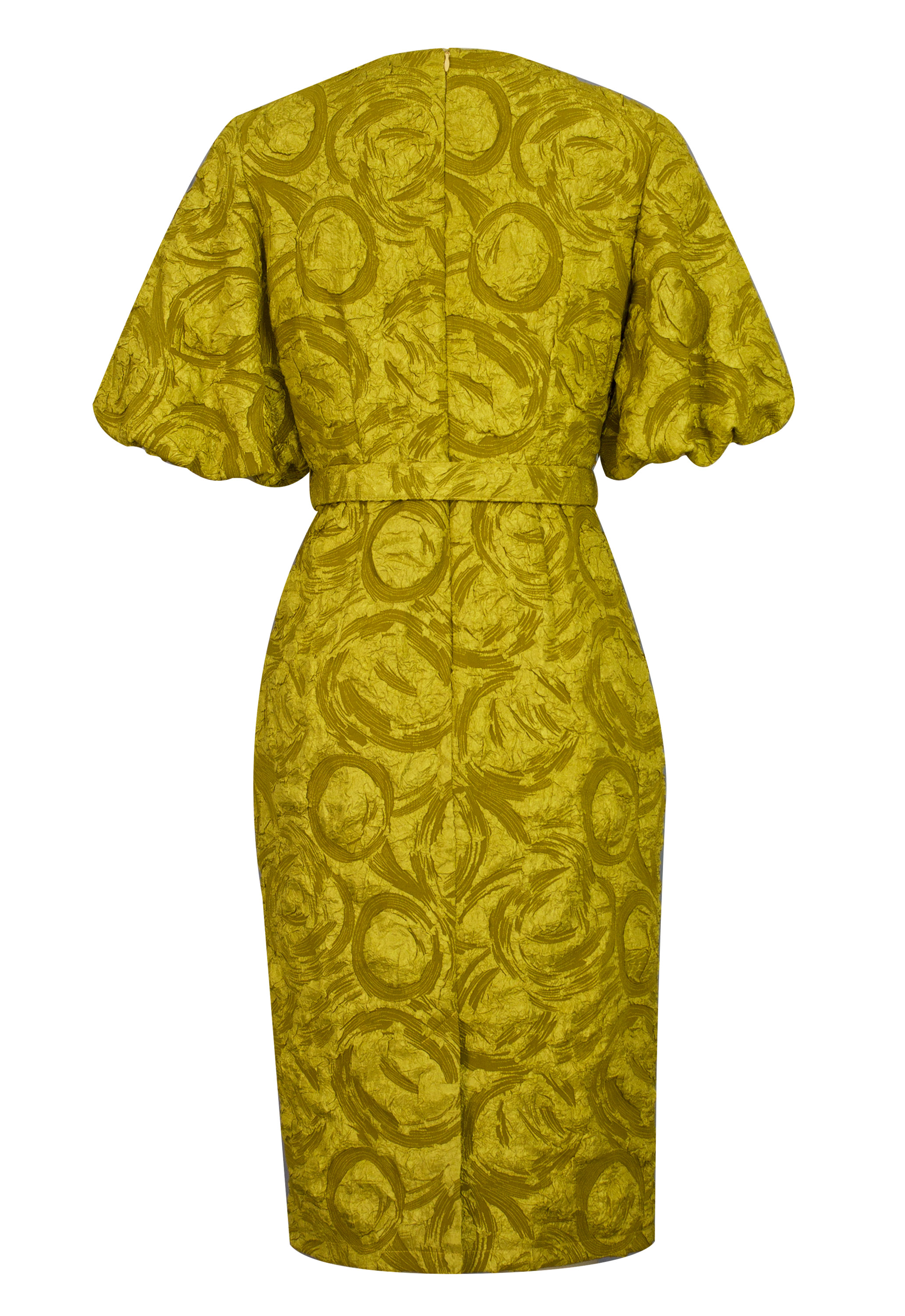 Jacquard Tie Cut-out Dress