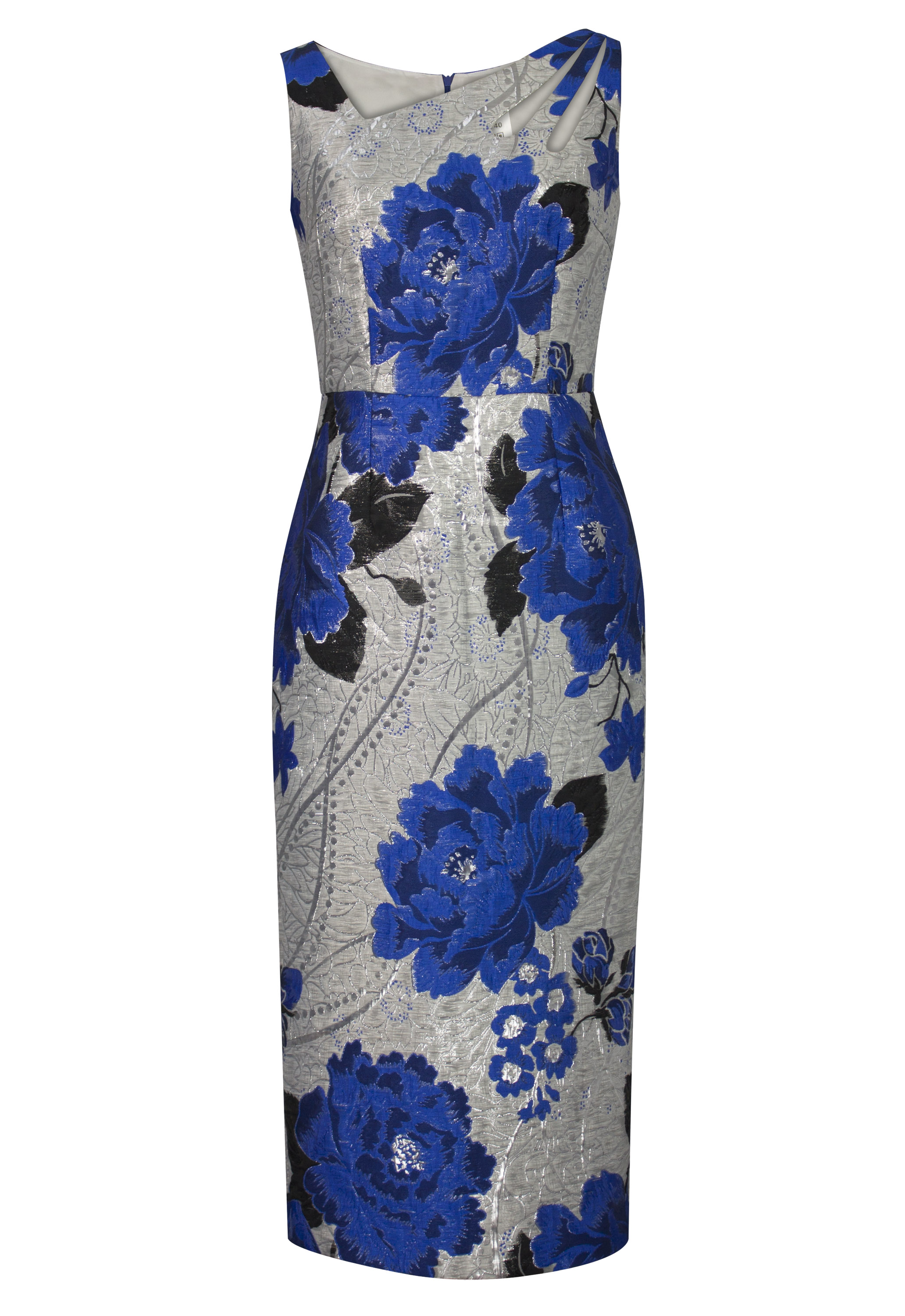 Jacquard Brocade Cut-Out Dress