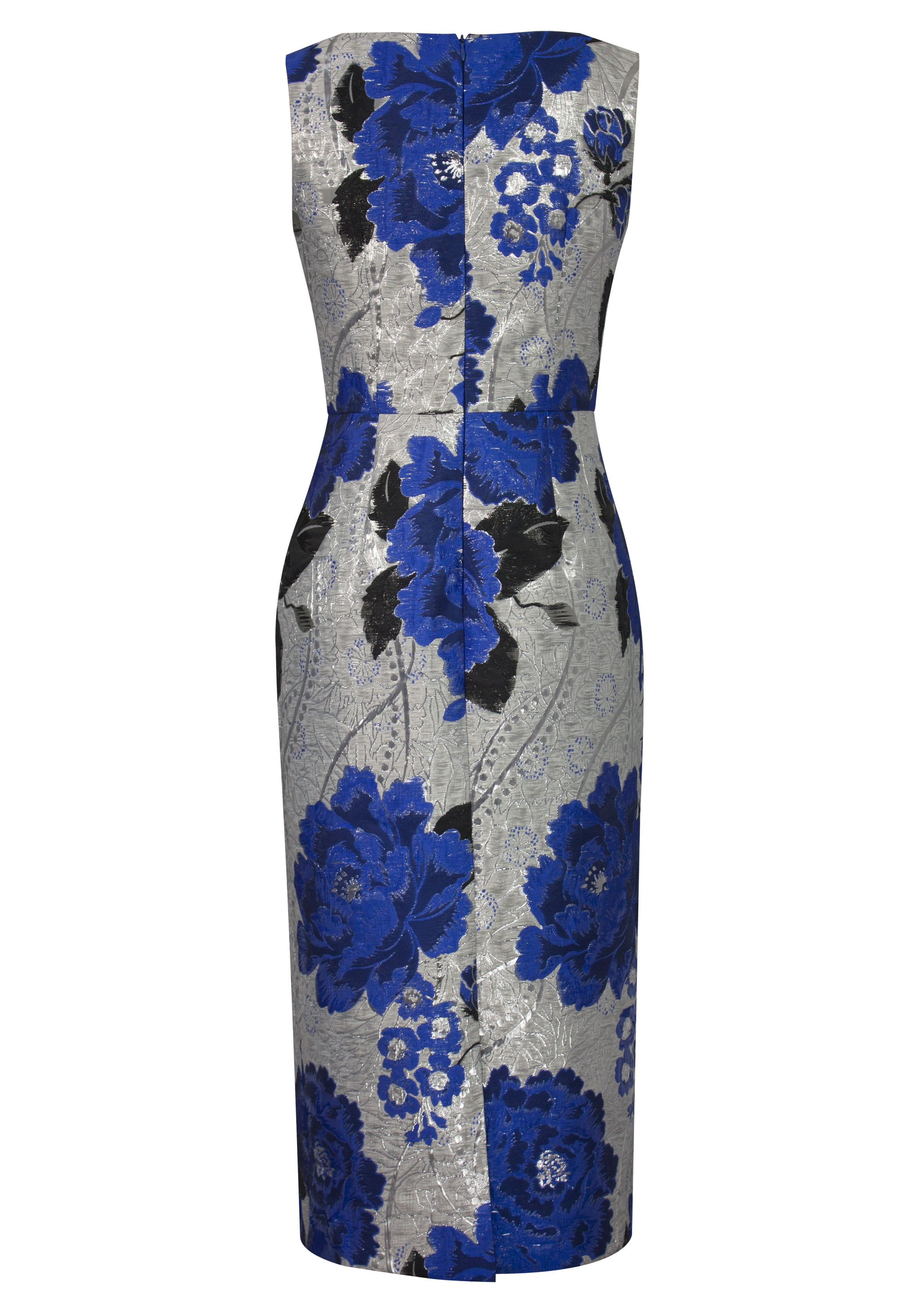 Jacquard Brocade Cut-Out Dress