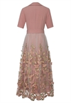 3D Floral Shirtdress