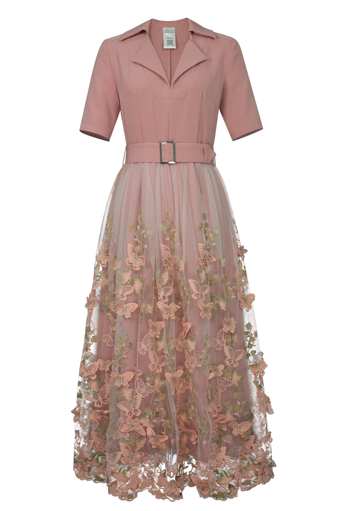 3D Floral Shirtdress
