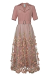 3D Floral Shirtdress