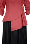Linen Pleats Combo Dress Set