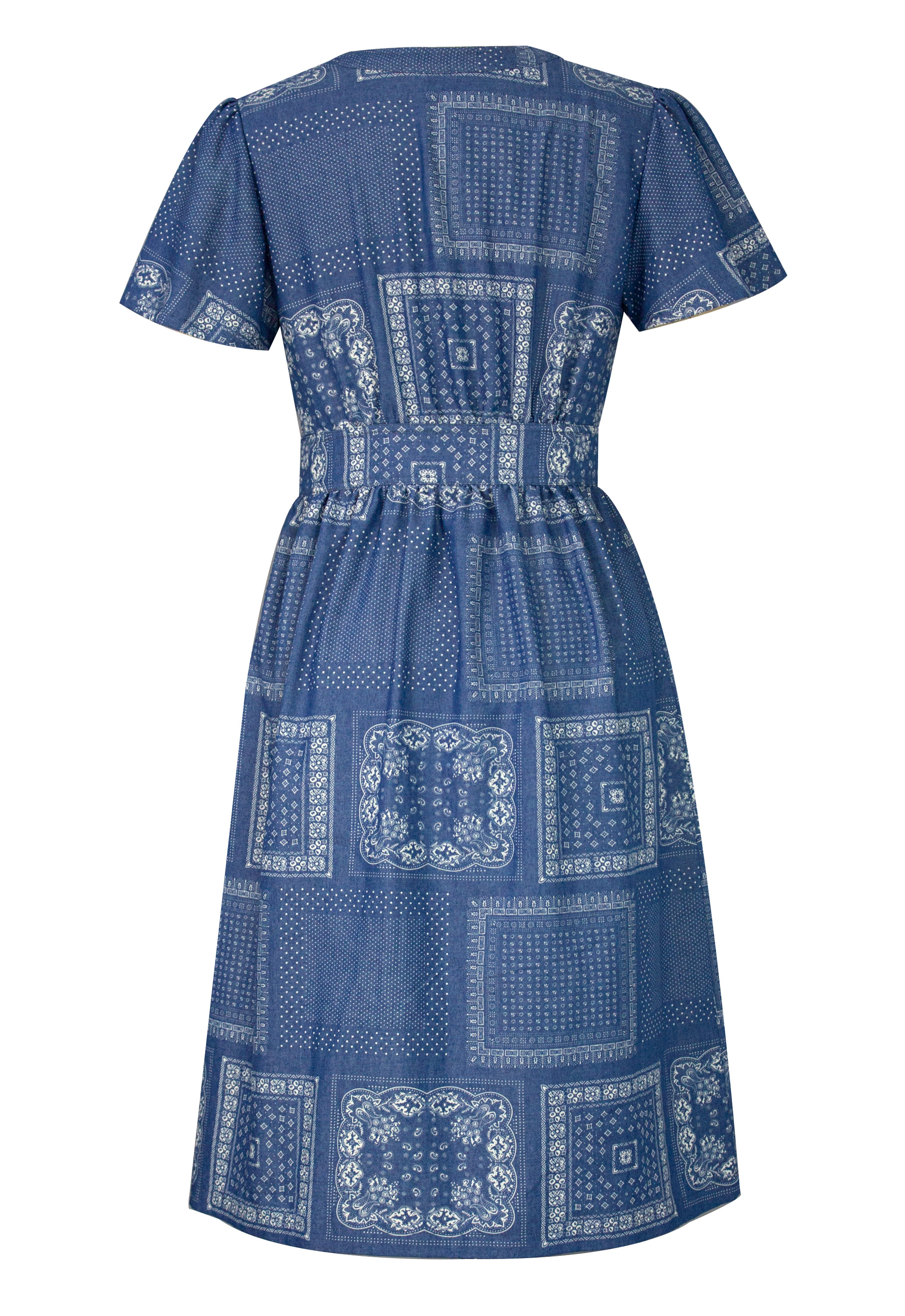 Denim Print Dress
