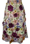 3D Floral Applique Midi Dress