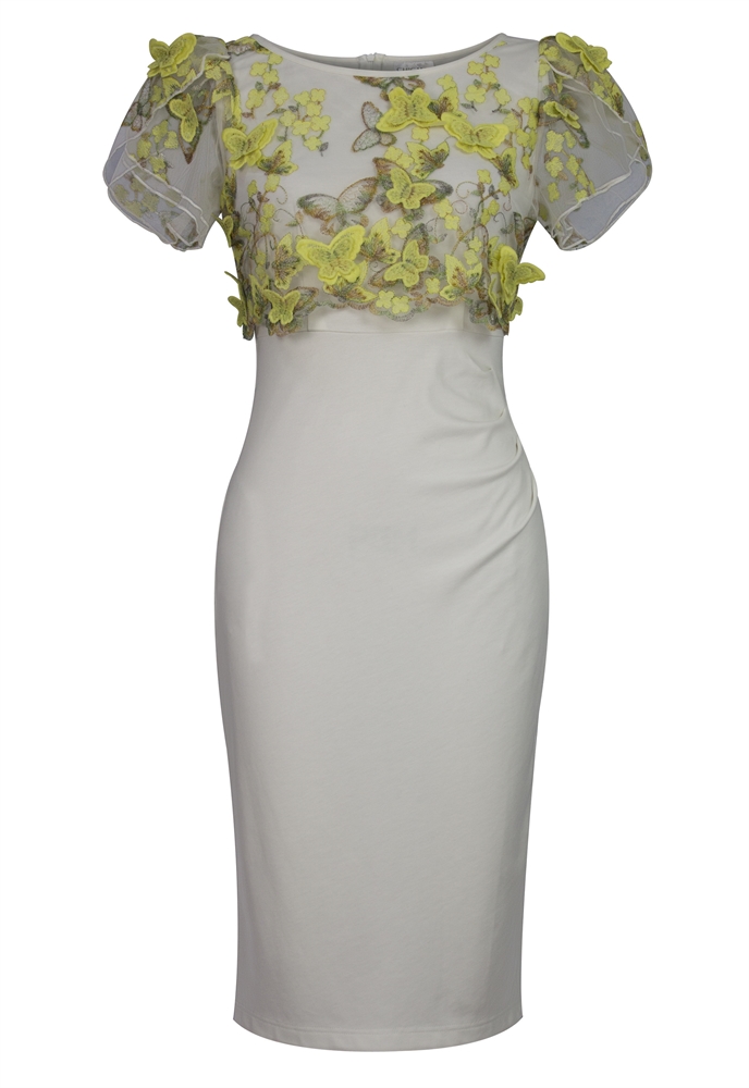 3D Floral Overlay Dress