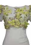 3D Floral Overlay Dress
