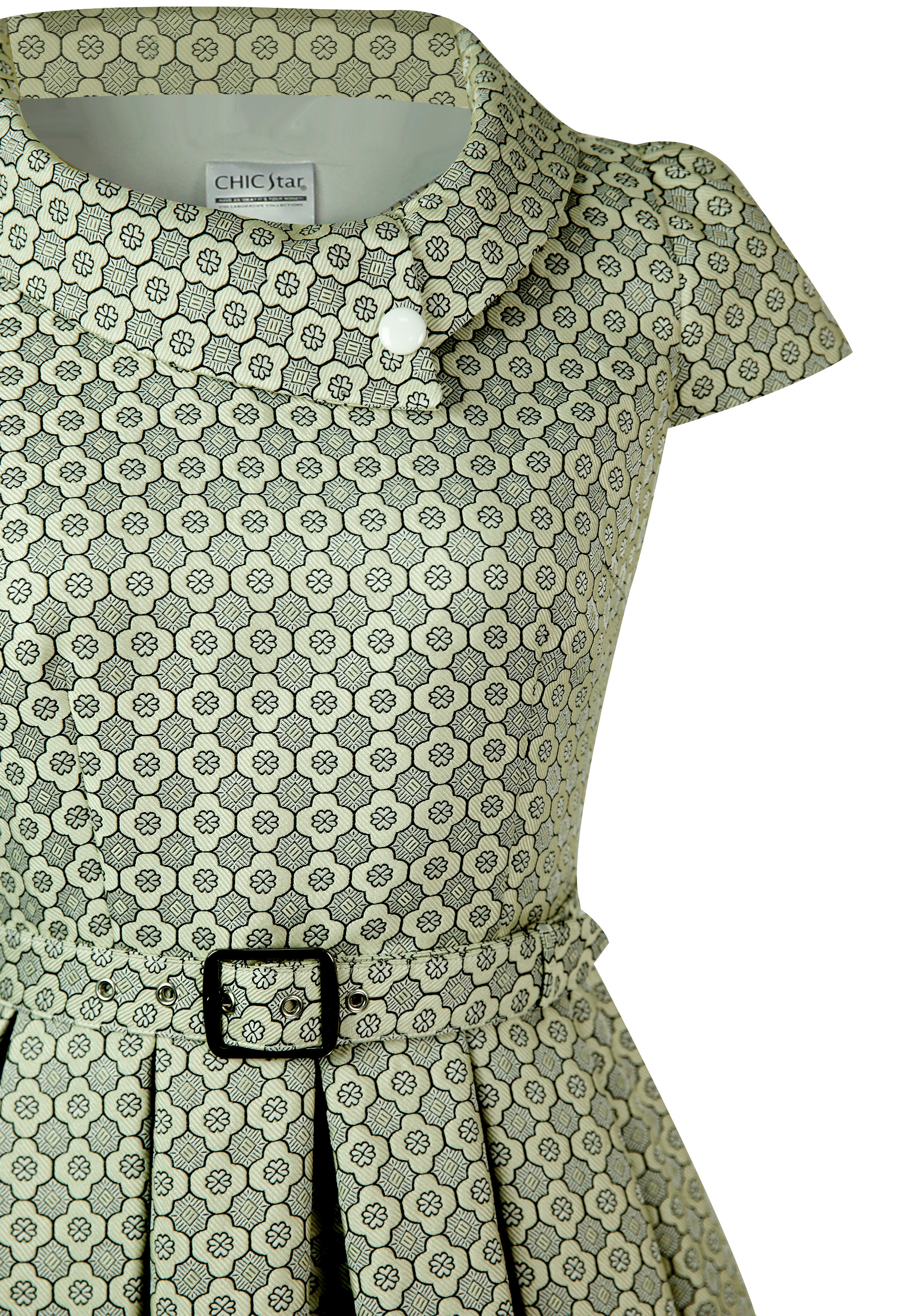 Jacquard Geometric Dress