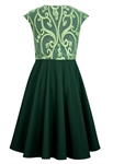 Soutache Two-Tone Dress