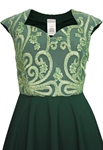 Soutache Two-Tone Dress