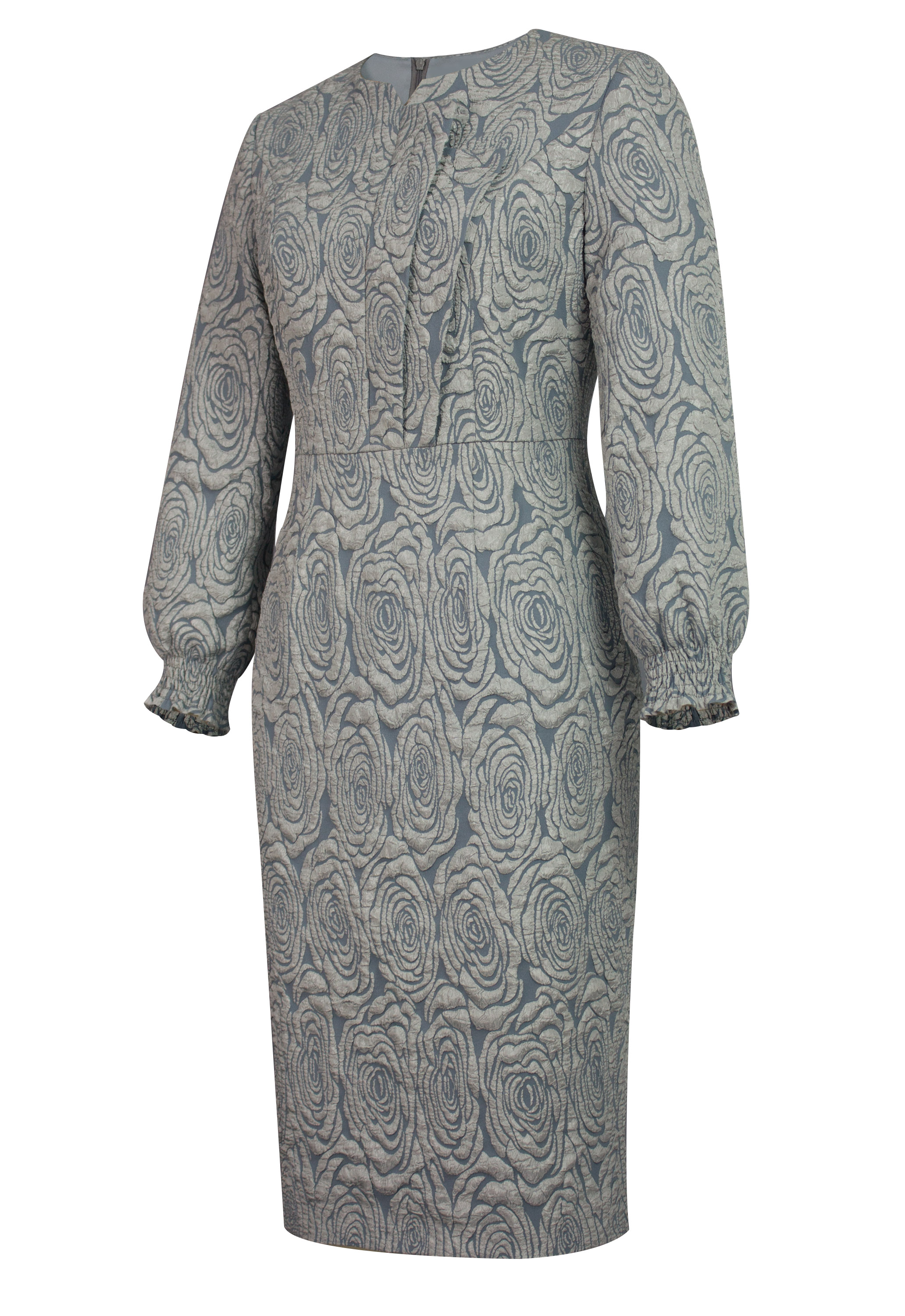 Embossed Jacquard Layered Dress
