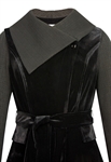 Texture-Knit Combo Jacket
