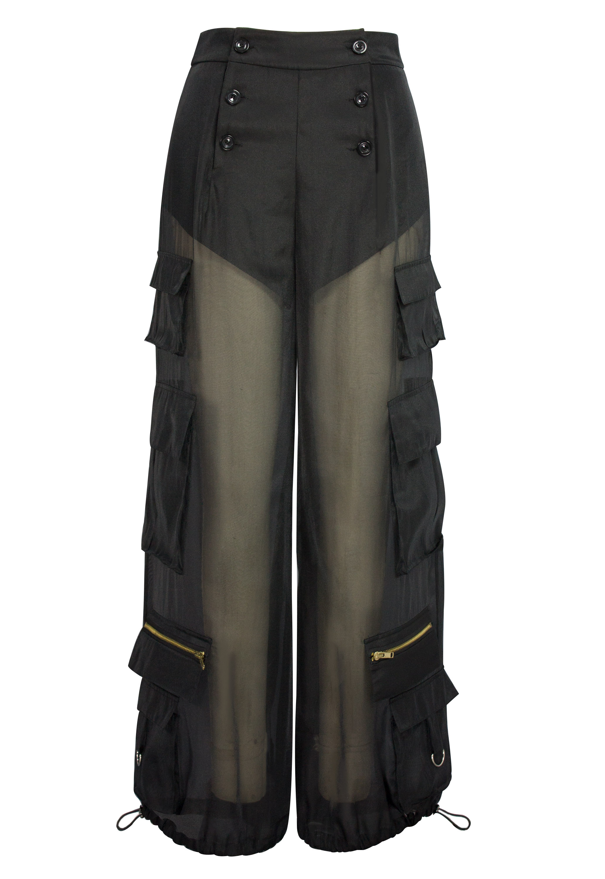 Viscose Organza Cargo Pants