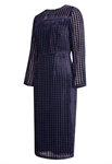 Viscose Houndstooth Burnout Dress