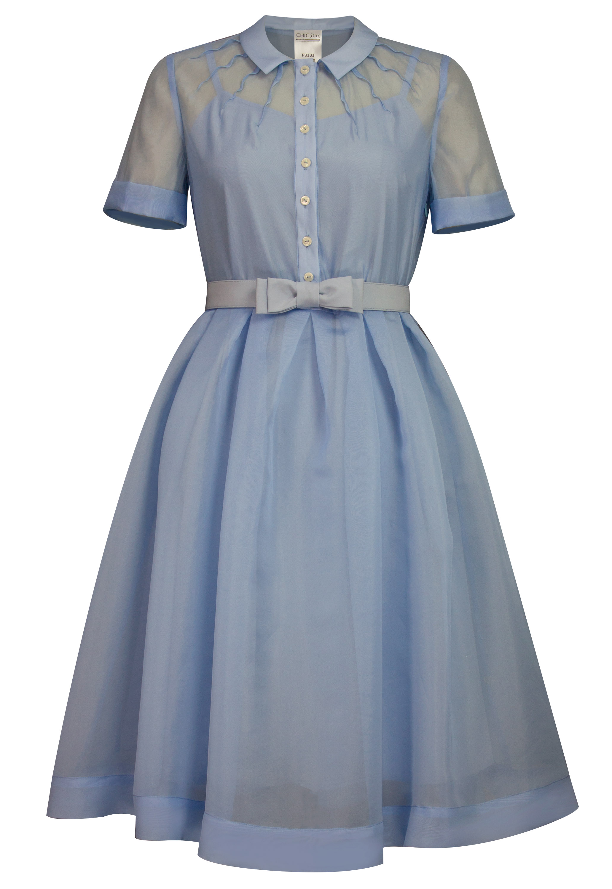 Viscose Organza Shirtdress