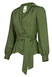 Acetate Belted Wrap Shirt
