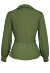 Acetate Belted Wrap Shirt