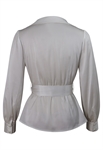 Acetate Belted Wrap Shirt