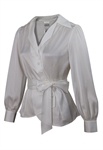 Acetate Belted Wrap Shirt