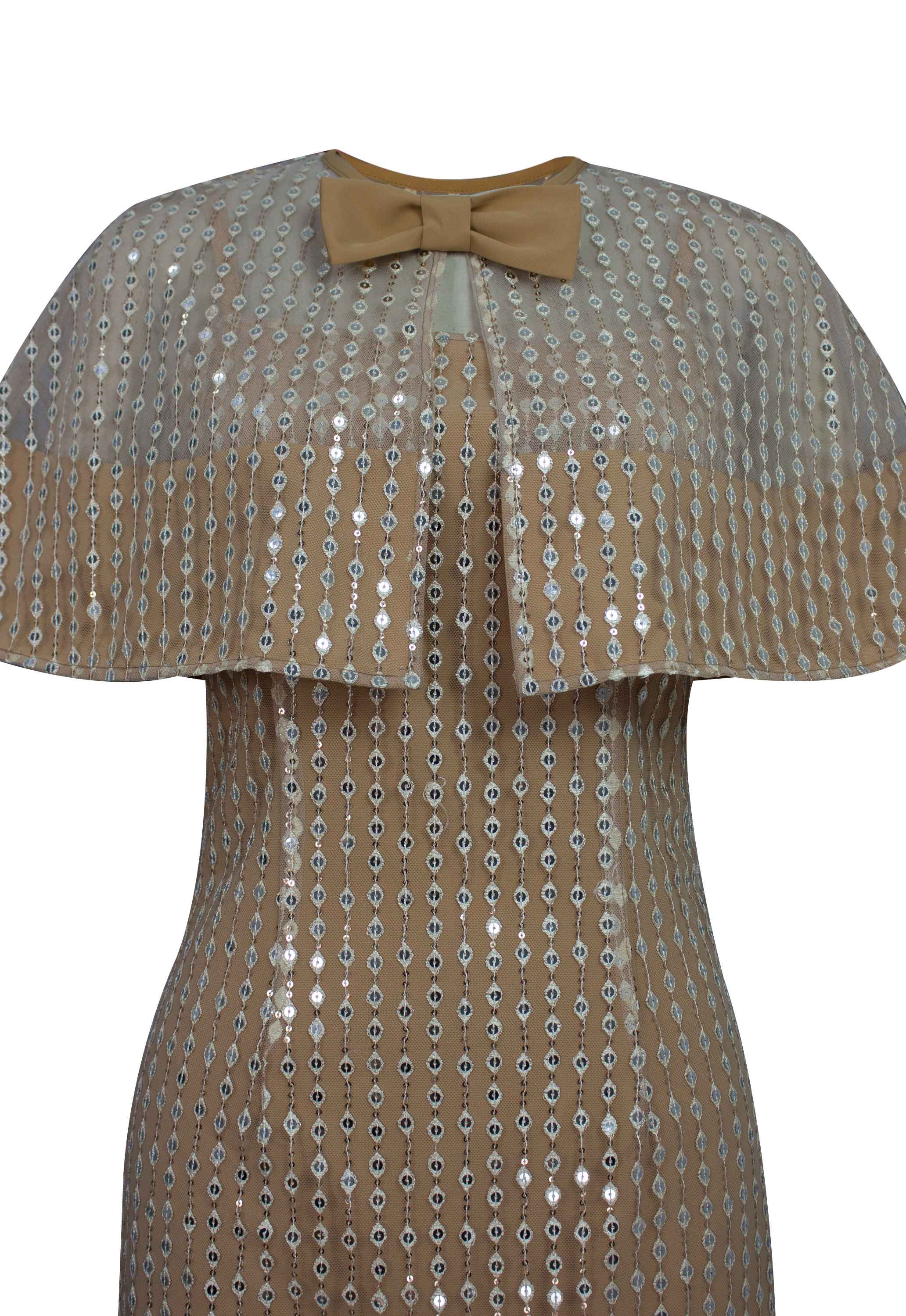 Sequin Poncho Dress Set