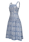 Eyelet Embroidery summer dress, floral pattern, sleeveless design, scalloped hem