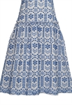 Eyelet Embroidery summer dress, floral pattern, sleeveless design, scalloped hem