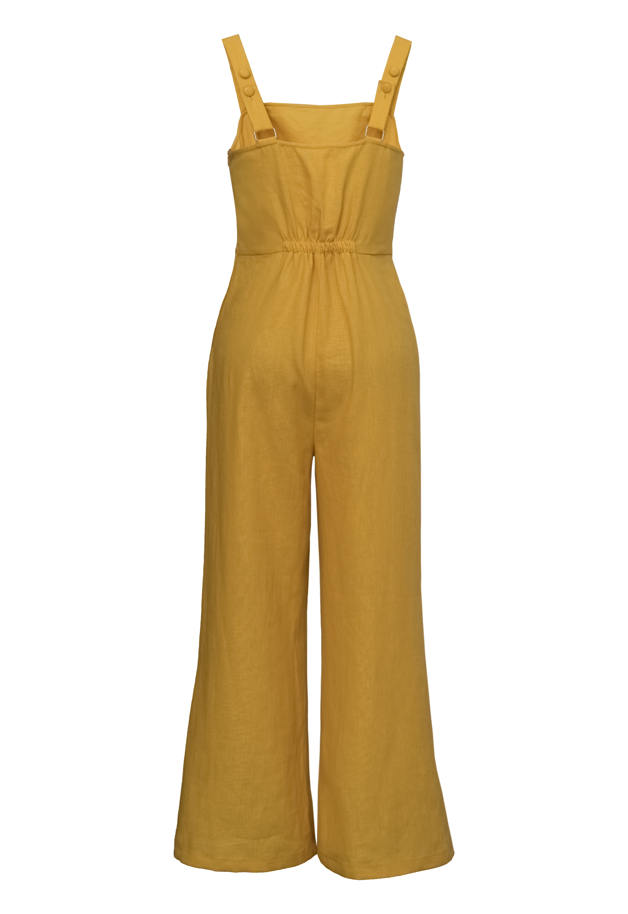 Linen Buttons Jumpsuit