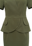 Modal Asymmetric Peplum Dress