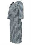 Trimed Houndstooth Jacquard Dress