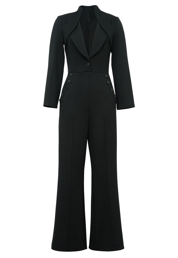 Ponte Buttons Jumpsuit