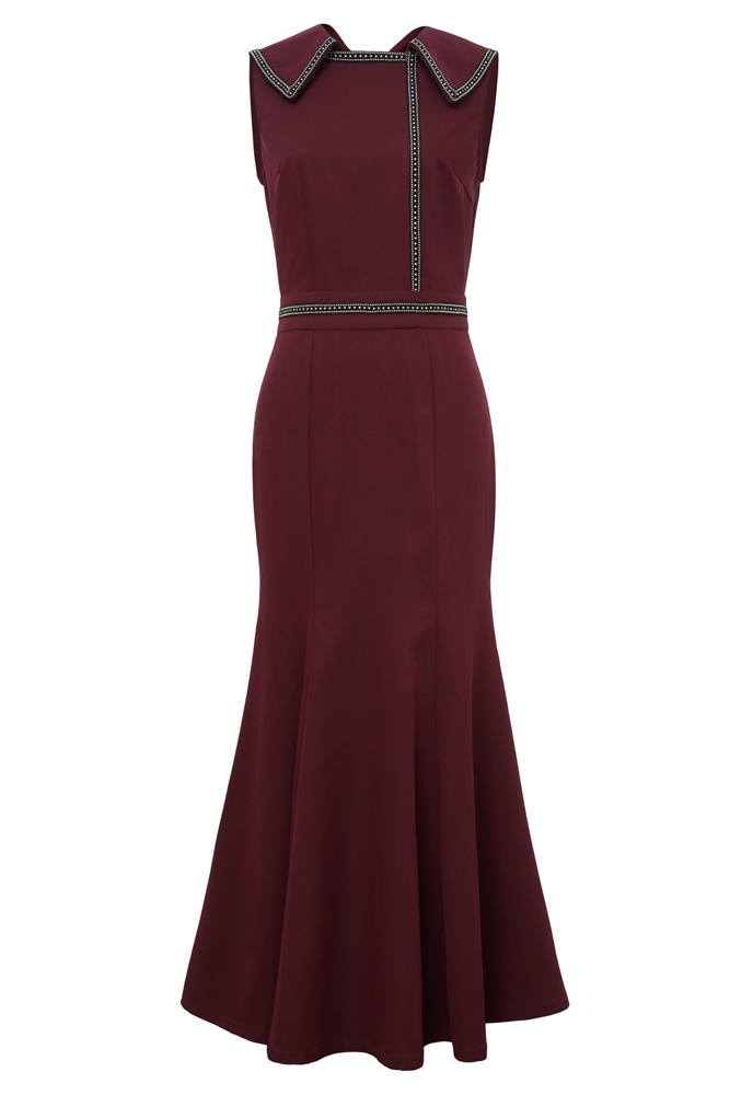 Modal Trim Maxi Dress