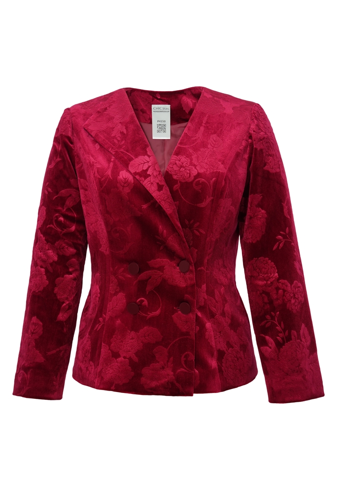 Floral Velvet Blazer