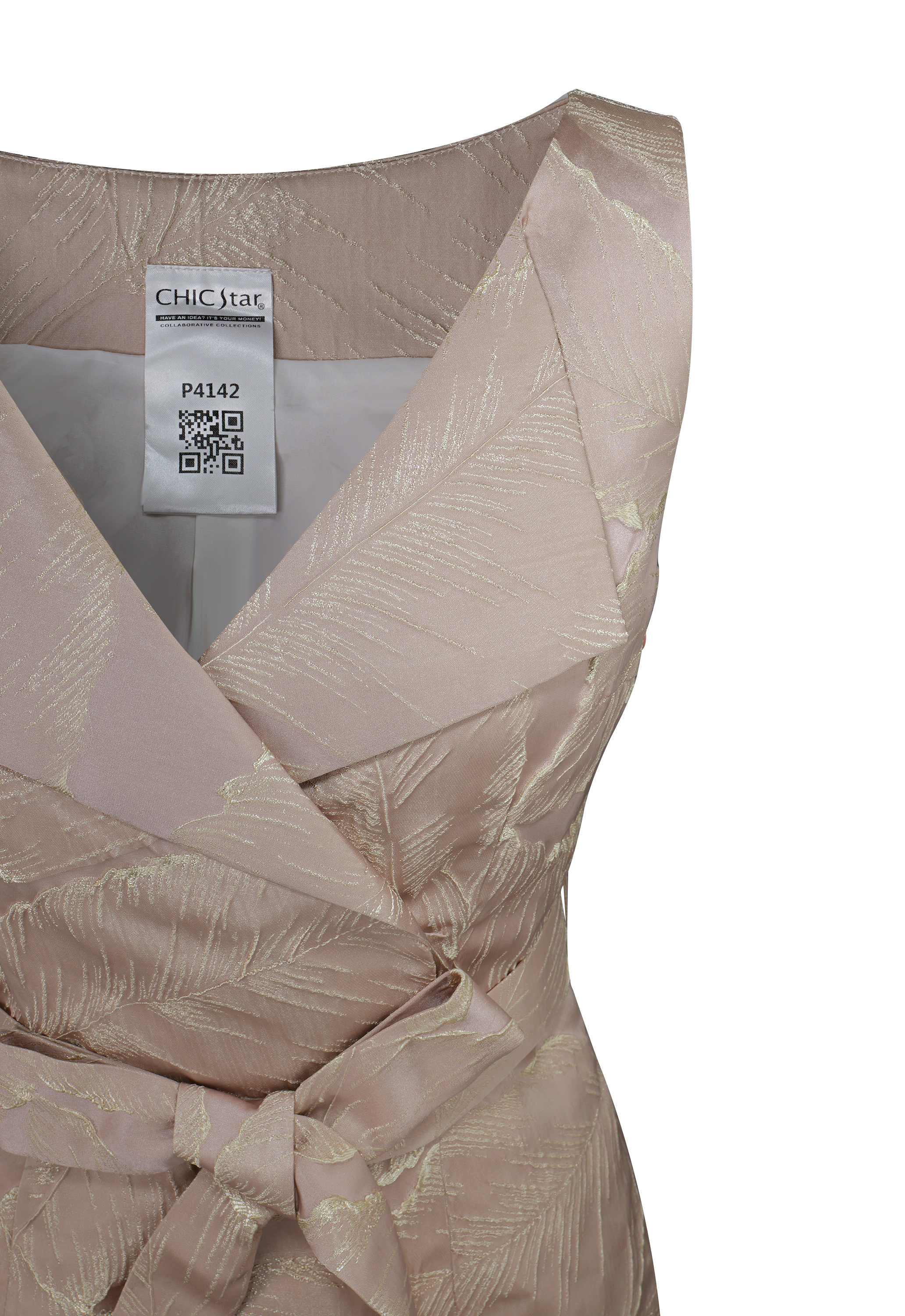 Metallic Jacquard Dress