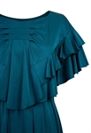 Viscose Ruched-Sleeve Dress