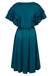 Viscose Ruched-Sleeve Dress