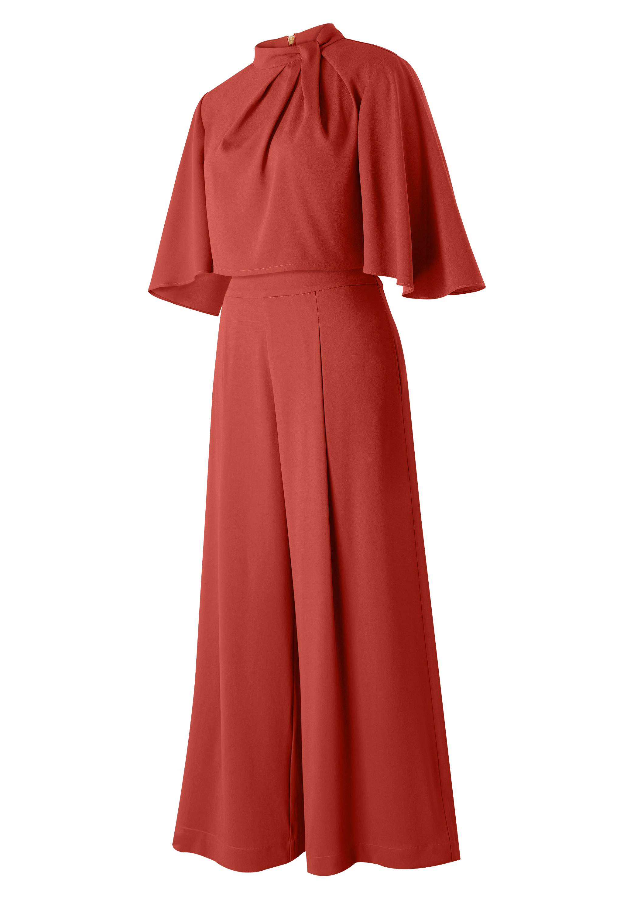 Acetate 2Pcs Blouse Pants Set